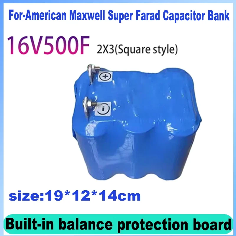 New 2.7V 3000F Audio Capacitor MG Maxwell 16V 500F Original Super Farah Capacitor Car Rectifier Audio Car Regulator Power Supply
New 2.7V 3000F Audio Capacitor MG Maxwell 16V 500F Original Super Farah Capacitor Car Rectifier Audio Car Regulator Power Supply