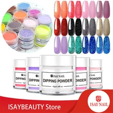 ISAYBEATUY Base Gel Top Gel For Nail Dip Powder Air Dry Nail Dipping Systems For Nail Art Decoration Glitter Sequins Powder