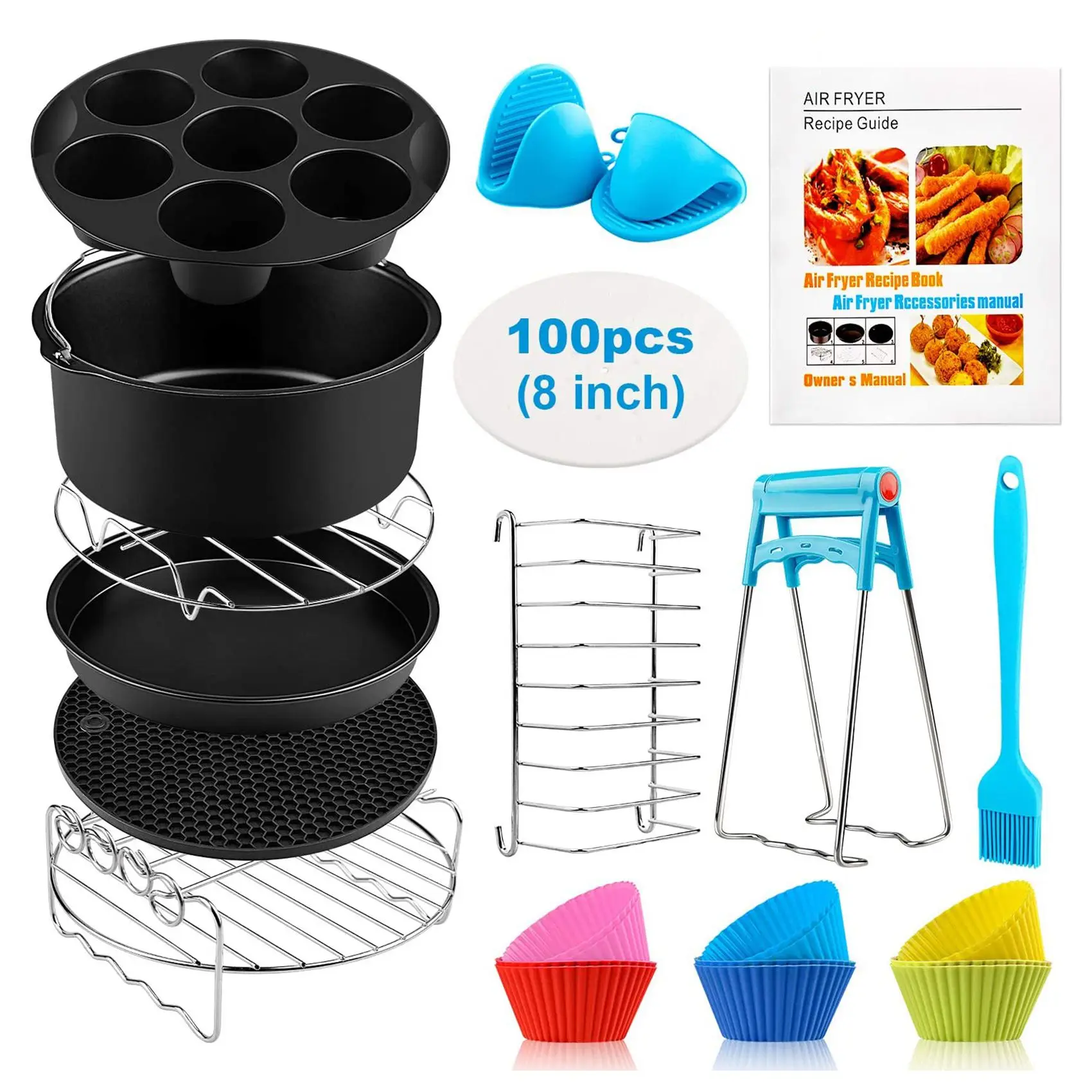 Air Fryer Accessories XL, 8 Inch for Gowise USA Phillips Ninjia Cosori Cozyna 4.2QT-5.8QTAir Fryer Universal Accessories
Air Fryer Accessories XL, 8 Inch for Gowise USA Phillips Ninjia Cosori Cozyna 4.2QT-5.8QTAir Fryer Universal Accessories