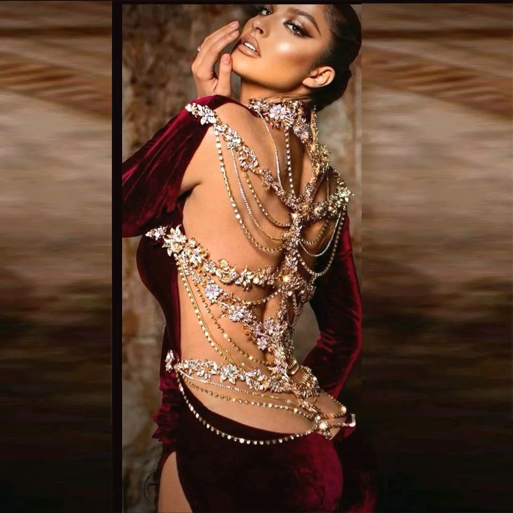New Sexy Burgundy Sexy Beading Backless Mermaid Prom Dresses Halter High Split Floor Length Formal Party Evening Dress
New Sexy Burgundy Sexy Beading Backless Mermaid Prom Dresses Halter High Split Floor Length Formal Party Evening Dress