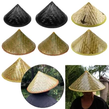 Traditional Chinese Hat Chinese Bamboo Cone Hat for Summer Spring Adult Unisex Outdoor Seaside Wide Brim Cap Straw Farmer Hat