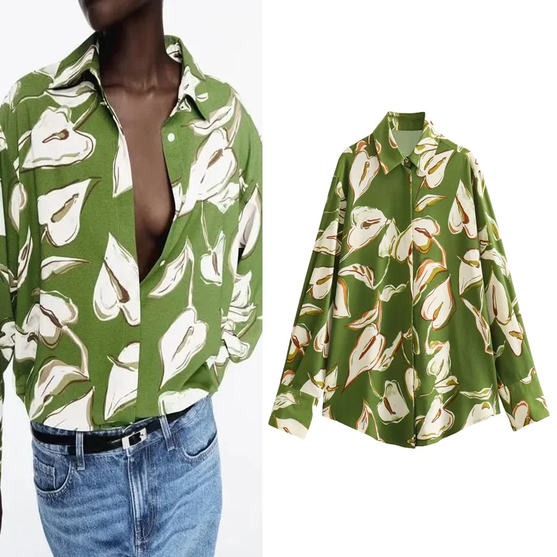 TRAF Women Floral Print Shirt 2023 Autumn Fashion Beach Holiday Lapel Collar Shirt Female Casual Pretty Long Sleeves Loose Top
TRAF Women Floral Print Shirt 2023 Autumn Fashion Beach Holiday Lapel Collar Shirt Female Casual Pretty Long Sleeves Loose Top