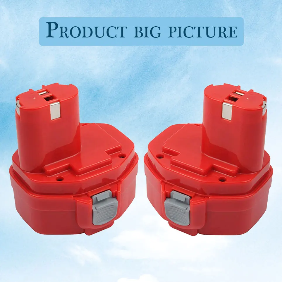 14.4V 12800mAh compatible with Makita PA14 1422 1433 1434 1435 1435F 192600-1 193985-8 192699 193157-5 NiMH battery replacement
14.4V 12800mAh compatible with Makita PA14 1422 1433 1434 1435 1435F 192600-1 193985-8 192699 193157-5 NiMH battery replacement