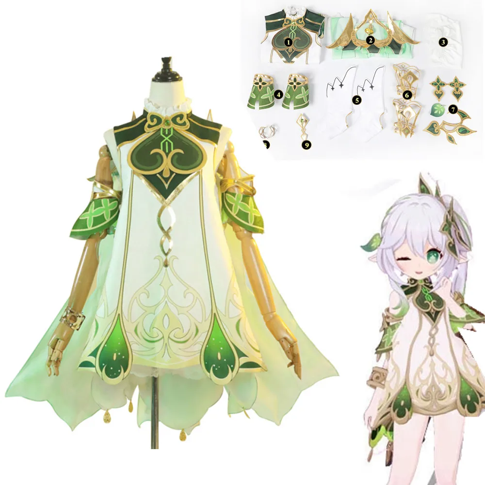 Game Genshin Impact Nahida Cosplay Costume Wig Lesser Lord Kusanali Cosplay Costume Full Set Halloween Role Play Outfits Uniform
Game Genshin Impact Nahida Cosplay Costume Wig Lesser Lord Kusanali Cosplay Costume Full Set Halloween Role Play Outfits Uniform