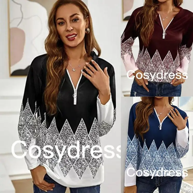 2022 autumn positioning printing cardigan women's long-sleeved T-shirt women
2022 autumn positioning printing cardigan women's long-sleeved T-shirt women