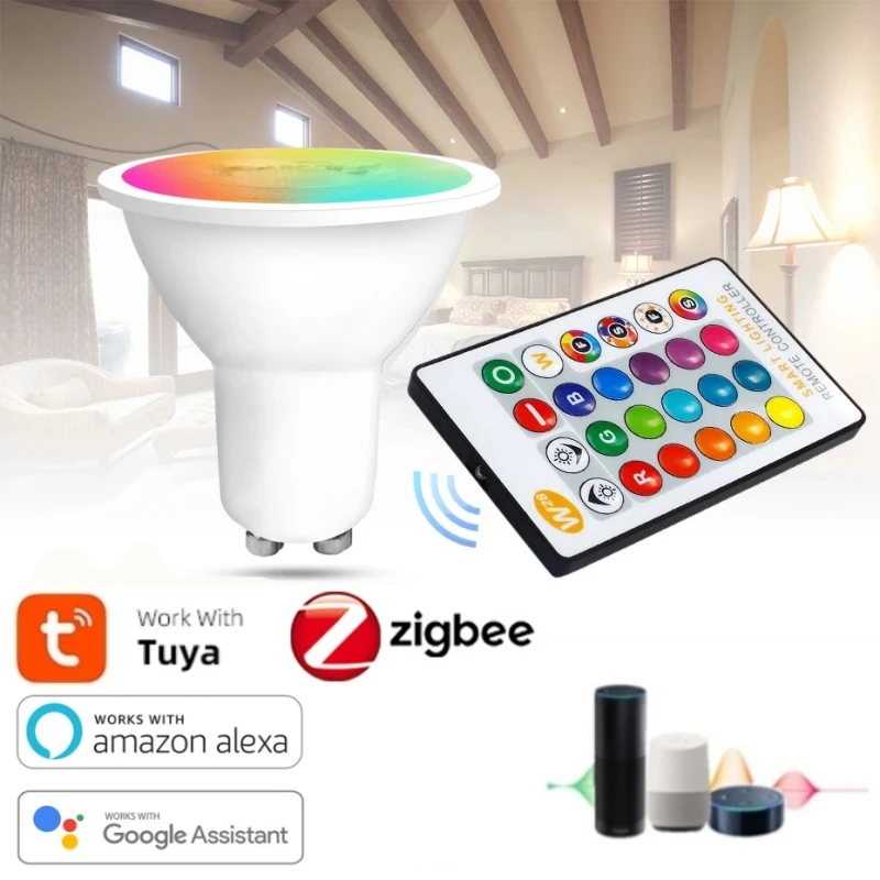 Tuya Smart Bulbs ZigBee GU10 LED Dimmable Lamps Bulb 5W Warm Cold RGB Light Changes Smart Life APP Control Night Light Bulbs
Tuya Smart Bulbs ZigBee GU10 LED Dimmable Lamps Bulb 5W Warm Cold RGB Light Changes Smart Life APP Control Night Light Bulbs