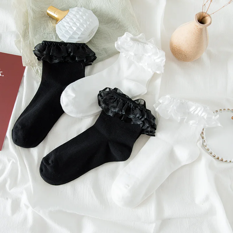 Lolita Socks Women's Lace Kawaii Trend Woman Clothes Harajuku Japanese Collegiate Cute Versatile Cotton Underwear
Lolita Socks Women's Lace Kawaii Trend Woman Clothes Harajuku Japanese Collegiate Cute Versatile Cotton Underwear