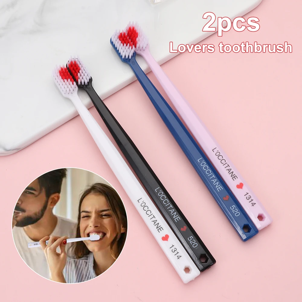 2Pcs Adult Toothbrush Couple Friends Familys Soft-bristle Lovely Heart Eco-friendly Dental Care Oral Hygience Health Care
2Pcs Adult Toothbrush Couple Friends Familys Soft-bristle Lovely Heart Eco-friendly Dental Care Oral Hygience Health Care