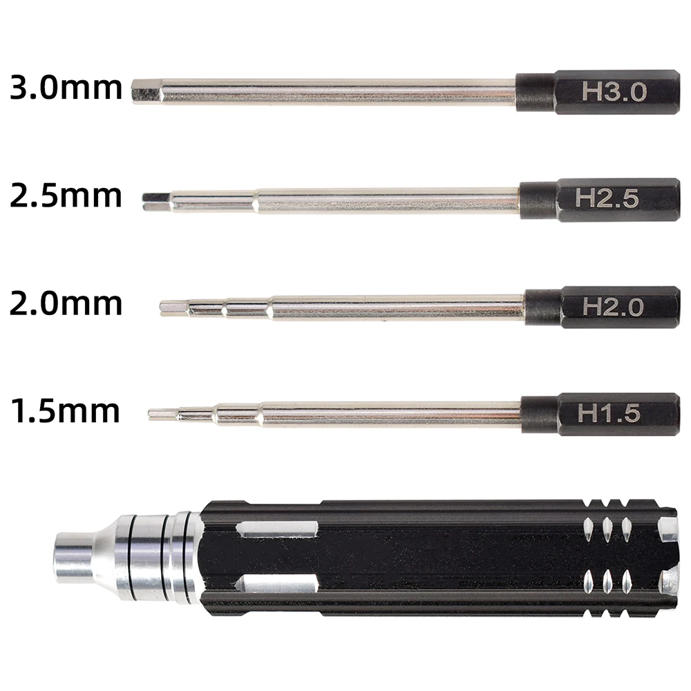 4 in 1 1.5mm 2.0mm 2.5mm 3.0mm Hex Screwdriver Metal Tool Kit Set for RC Helicopter Car Airplane Drone Aircraft
4 in 1 1.5mm 2.0mm 2.5mm 3.0mm Hex Screwdriver Metal Tool Kit Set for RC Helicopter Car Airplane Drone Aircraft