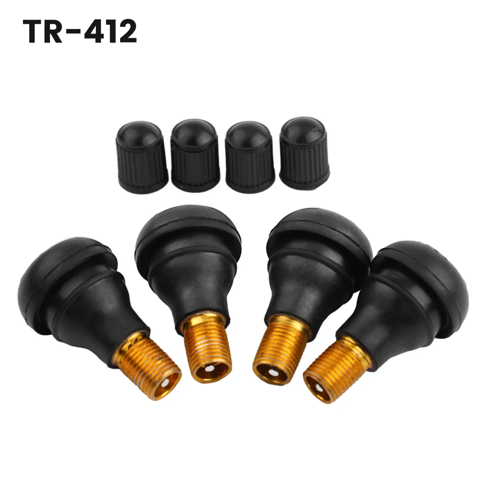 Tyre Valve Stems TR412 Rubber Nozzle 4PCS Rubber Valve TR412 Tubeless Nozzle Wiith Valve Core Wheels Tires Parts
Tyre Valve Stems TR412 Rubber Nozzle 4PCS Rubber Valve TR412 Tubeless Nozzle Wiith Valve Core Wheels Tires Parts