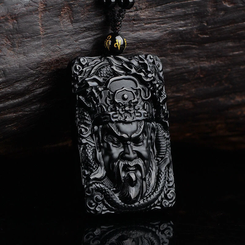 Natural Black Obsidian Hand Carved Guan Gong Pendant Fashion Boutique Jewelry Men's and Women's Necklace Gift Accessories
Natural Black Obsidian Hand Carved Guan Gong Pendant Fashion Boutique Jewelry Men's and Women's Necklace Gift Accessories