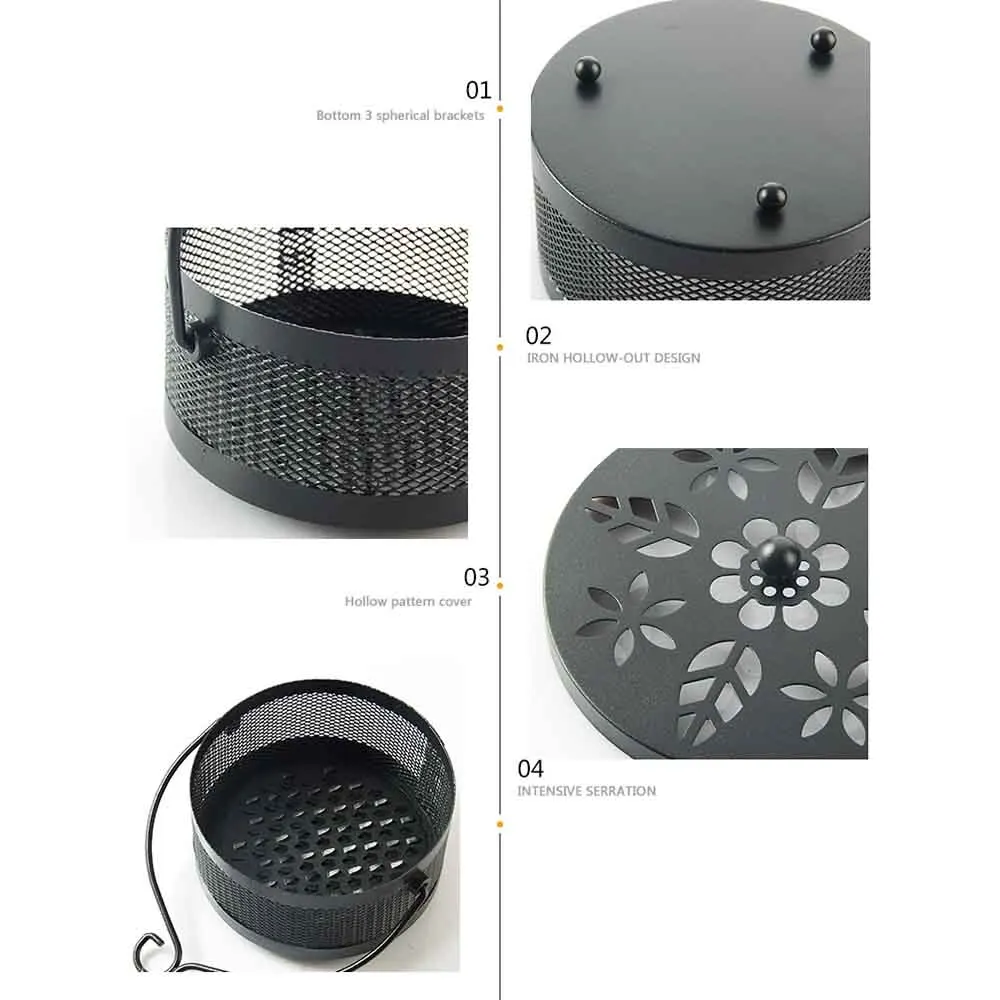 Iron Fireproof Mosquito Coil Box Classical Sandalwood Stove Mosquito Repellent Incenses Box for Home Garden Pest Killer
Iron Fireproof Mosquito Coil Box Classical Sandalwood Stove Mosquito Repellent Incenses Box for Home Garden Pest Killer