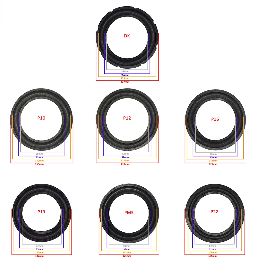 

5 inch Foam Speaker Surround Edge Woofer Repairing Folding Edge Subwoofer Ring DIY Repair Accessories Speaker Suspension