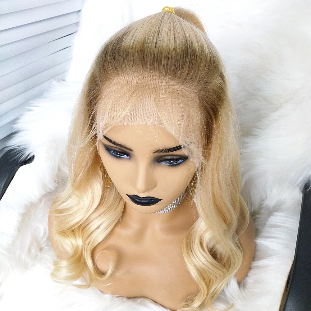 Dark Roots 13x6 Blonde 613 Transparent Lace Frontal Wig Human Hair Body Wave Brazilian Remy Women 4x4 Closure Wigs
Dark Roots 13x6 Blonde 613 Transparent Lace Frontal Wig Human Hair Body Wave Brazilian Remy Women 4x4 Closure Wigs