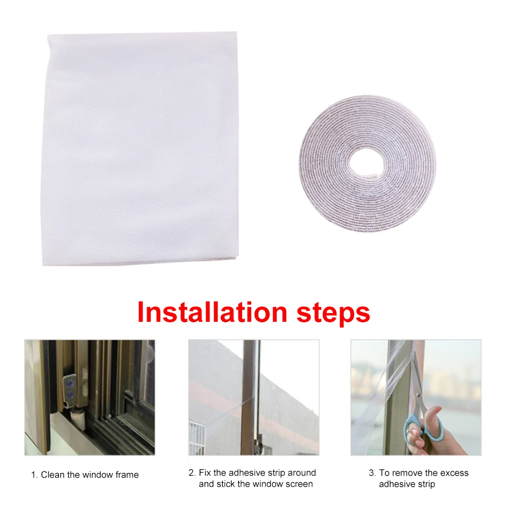 DIY Self-Adhesive Window Screen Netting Mesh Curtain Adjustable Window Screen Anti Mosquito Net for Kitchen Window Protector
DIY Self-Adhesive Window Screen Netting Mesh Curtain Adjustable Window Screen Anti Mosquito Net for Kitchen Window Protector