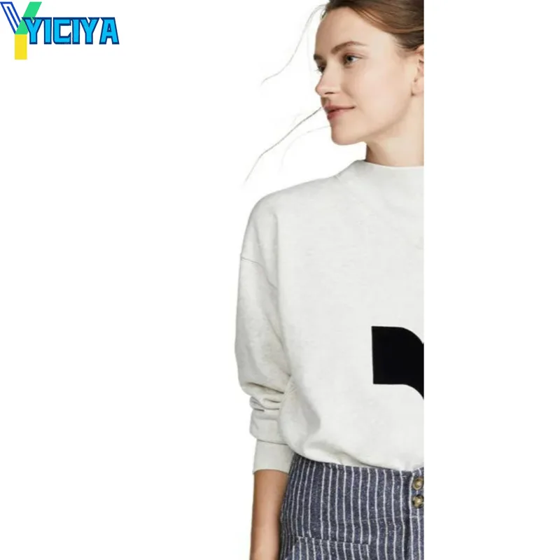 

YICIYA брендовая толстовка с капюшоном, свитшоты с надписью, зимний топ, свитер с длинным рукавом во французском стиле, одежда для мужчин Y2k, Женская Толстовка