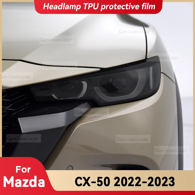 For MAZDA CX-50 2022 2023 CX50 Car Headlight Black TPU Protective Cover Film Front Light Tint Change Color Sticker Accessories 
For MAZDA CX-50 2022 2023 CX50 Car Headlight Black TPU Protective Cover Film Front Light Tint Change Color Sticker Accessories