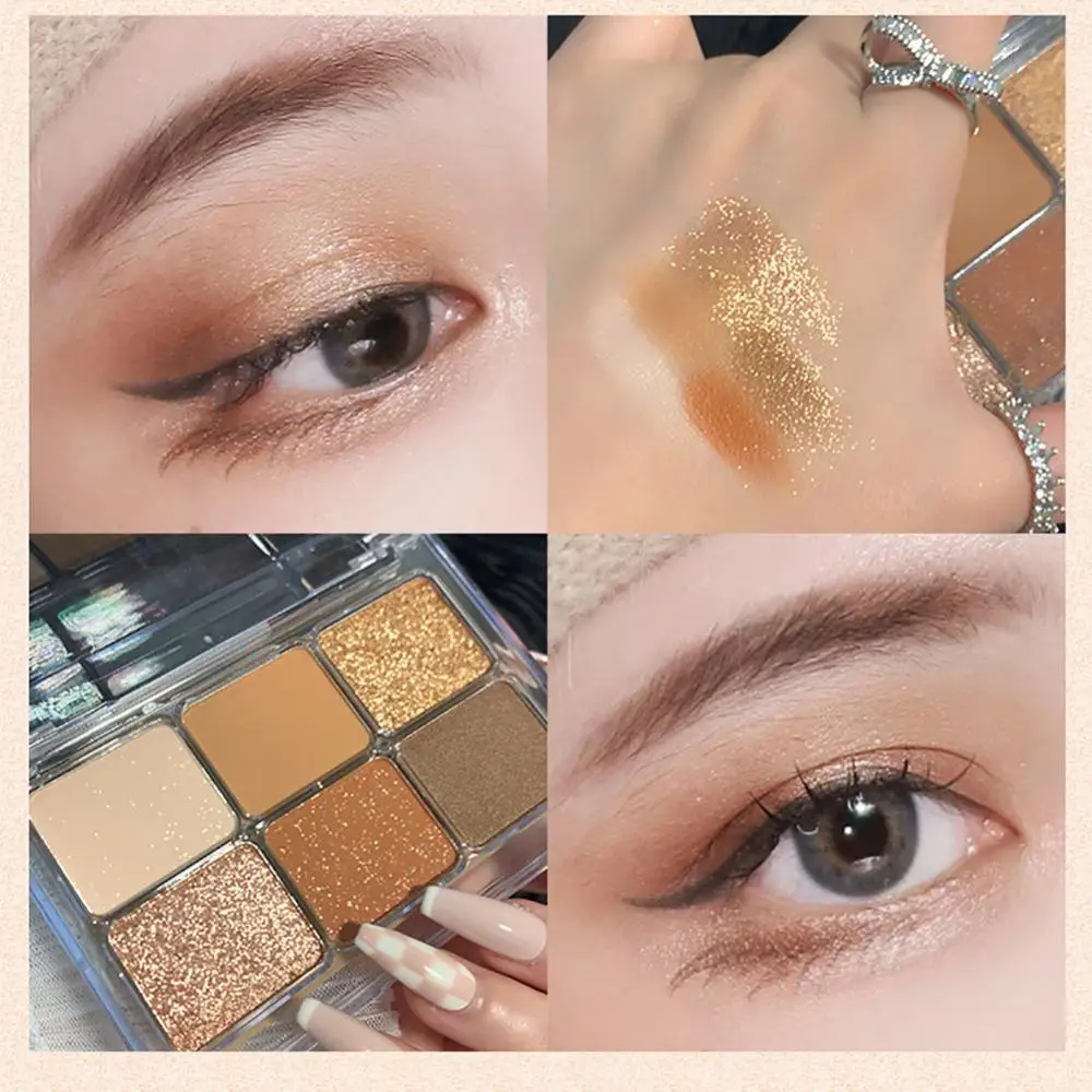 6 Color Matte Glitter Eyeshadow Palette Colorful Eye Shadow Blue Smoky Rose Pink Purple Champagne Gold Eyeshadow Cosmetic Makeup
6 Color Matte Glitter Eyeshadow Palette Colorful Eye Shadow Blue Smoky Rose Pink Purple Champagne Gold Eyeshadow Cosmetic Makeup