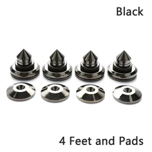 4 Sets Speakers Stand Feet Foot Pad Pure Copper Silver Loudspeaker Box Spikes Cone Floor Foot Nail 30*27mm
