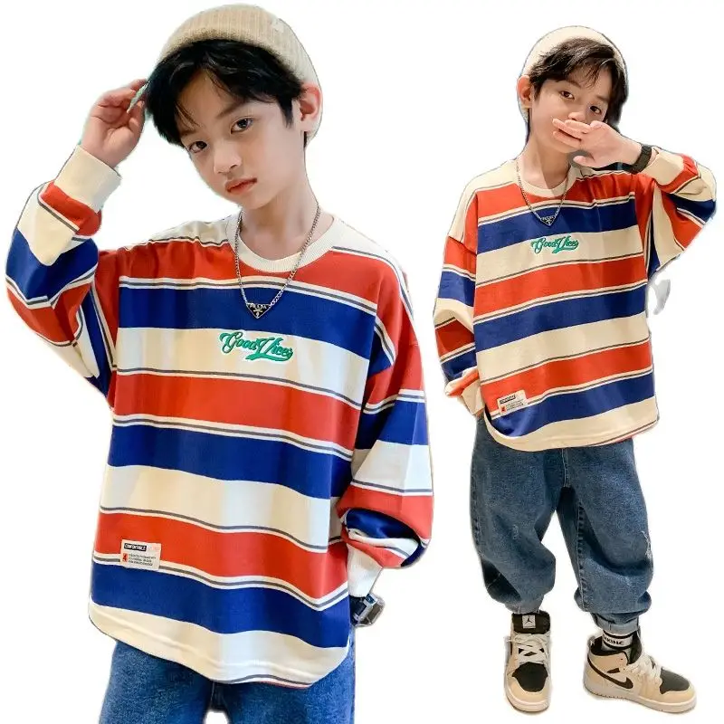 Пуловер с длинным рукавом и круглым вырезом для мальчиков 4-14 лет
Пуловер с длинным рукавом и круглым вырезом для мальчиков 4-14 лет