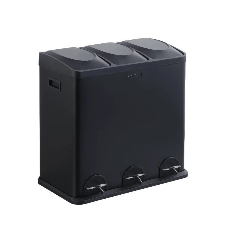 N' Sort 16 gal 3 Compartment Stainless Steel Kitchen Garbage Can & Recycling, Black Desktop trash can Car garbage bin Sensor tra
N' Sort 16 gal 3 Compartment Stainless Steel Kitchen Garbage Can & Recycling, Black Desktop trash can Car garbage bin Sensor tra