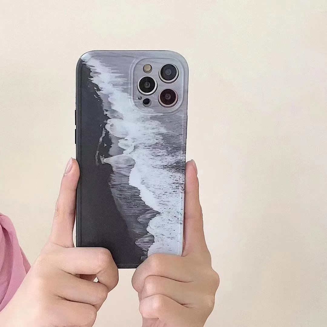 Black Wave 7plus 11promax 12pro 13 Cover Shockproof Case for Iphone 12 11 13Pro Max Xr Xs Max cute imd Phone Casing
Black Wave 7plus 11promax 12pro 13 Cover Shockproof Case for Iphone 12 11 13Pro Max Xr Xs Max cute imd Phone Casing