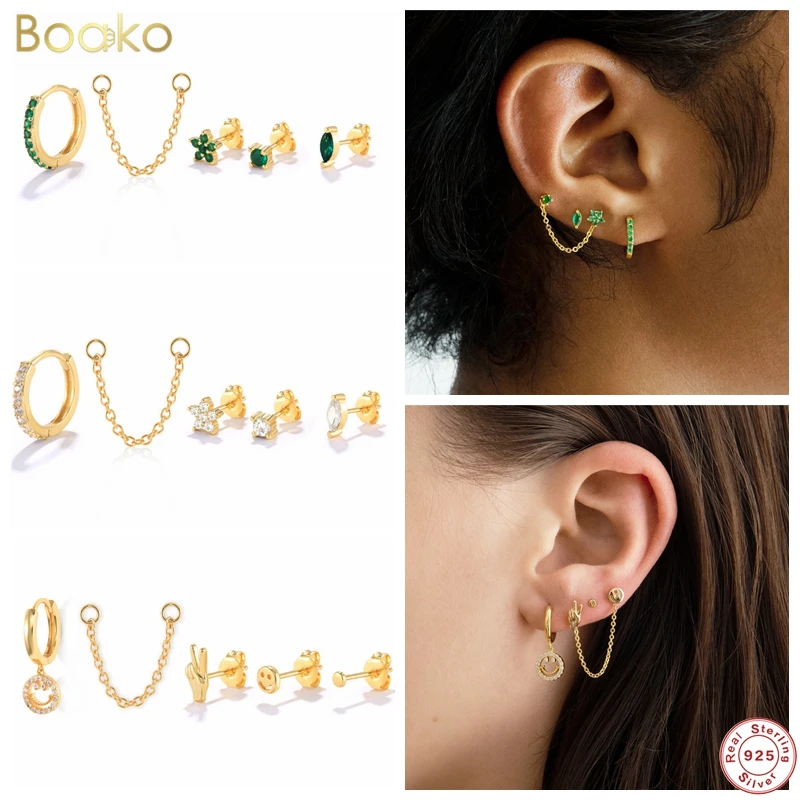 BOAKO 925 Sterling Silver Huggies Earrings Set For Girls Women Delicate 8 Colors Stud Earring Set Fashion Collocation Pendientes
BOAKO 925 Sterling Silver Huggies Earrings Set For Girls Women Delicate 8 Colors Stud Earring Set Fashion Collocation Pendientes