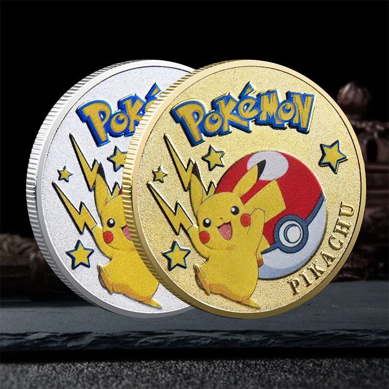 Gold Silver Pokemon Anime Plated Gold Coin Game Commemorative Pikachu Gold Coin Game Collection Pokemon Cards
Gold Silver Pokemon Anime Plated Gold Coin Game Commemorative Pikachu Gold Coin Game Collection Pokemon Cards