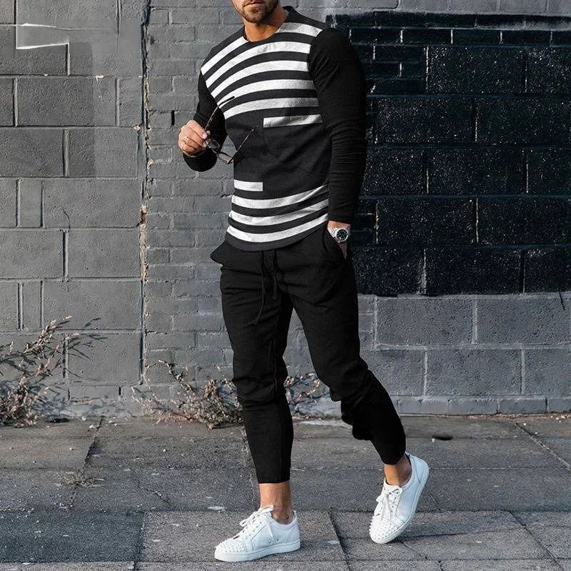 Fashion Men's Long Sleeve T-shirt Set Sports Pants Jogging New 3D Printed Casual Male Clothes Oversized Tracksuits 2 Piece Suit
Fashion Men's Long Sleeve T-shirt Set Sports Pants Jogging New 3D Printed Casual Male Clothes Oversized Tracksuits 2 Piece Suit