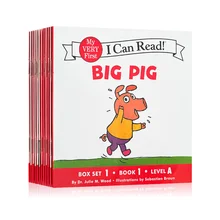 12books/set I Can Read Phonics BIG PIG My Very First Picture In English For Children Kids Pocket Story Books Educational Book