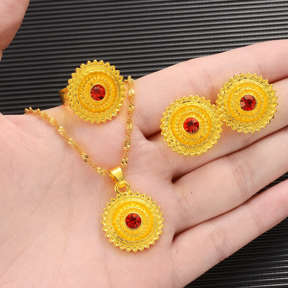 Red Rhinestone Small SizeLady&Girls Fashion Ethiopian Jewelry Set Earrings/ring/pendant/chain wedding Bridal Party Gfts
Red Rhinestone Small SizeLady&Girls Fashion Ethiopian Jewelry Set Earrings/ring/pendant/chain wedding Bridal Party Gfts