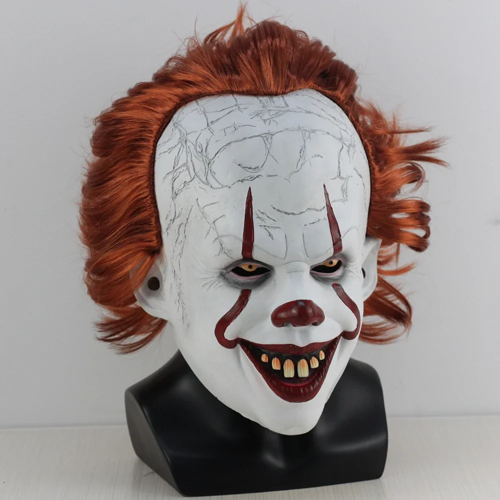 Pennywise Ужас Джокер Маска Хэллоуин Косплей Злый Клоун Латексные Маски Страшный