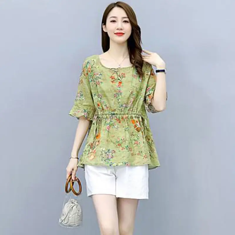 Women 2022 Summer New Fashion Clothes Set Female Half Sleeve Print Loose Top + High Waist Shorts Lady Casual 2 Piece Suit N10
Women 2022 Summer New Fashion Clothes Set Female Half Sleeve Print Loose Top + High Waist Shorts Lady Casual 2 Piece Suit N10