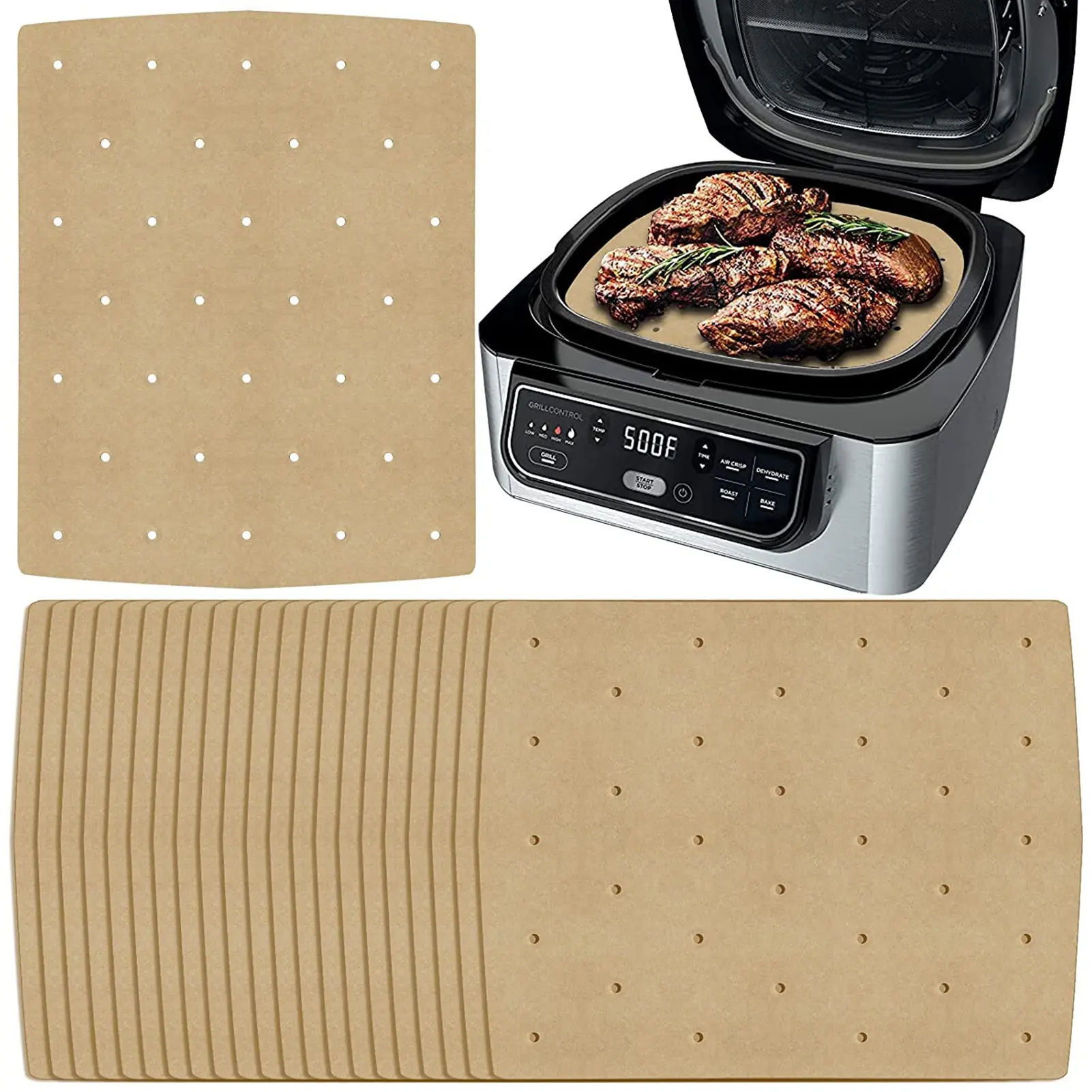 Air Fryer Ponctuel Paper Liner 100pcs Perforated Parchment Paper For Air Fryer And Bamboo Steaming Basket For AG301 AG400WBKT
Air Fryer Ponctuel Paper Liner 100pcs Perforated Parchment Paper For Air Fryer And Bamboo Steaming Basket For AG301 AG400WBKT