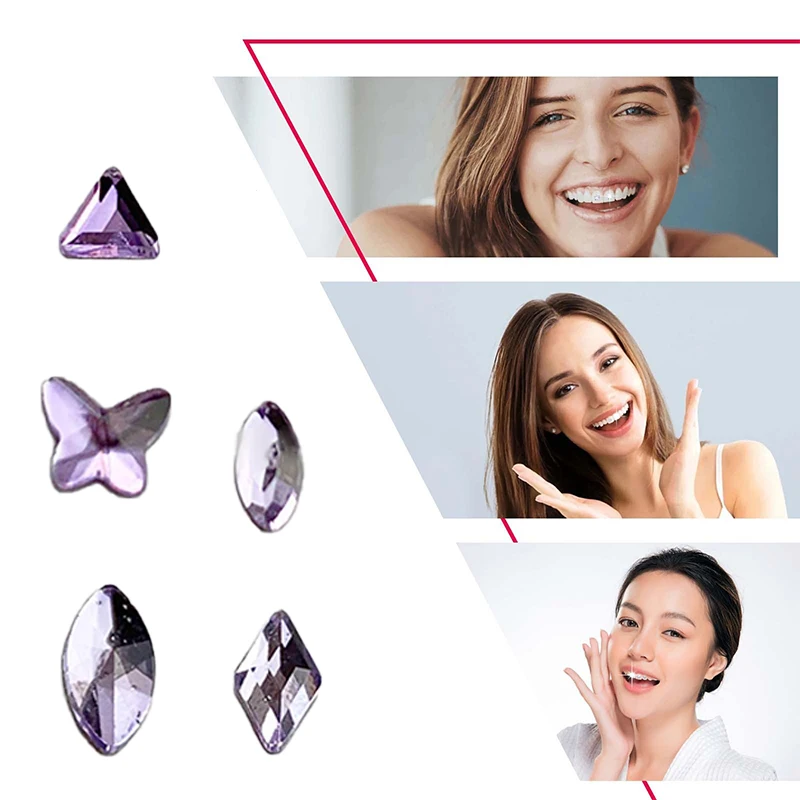 3Pcs/Box Dental Tooth Gems Crystal Diamond Ornament Various Shapes Purple Teeth Jewelry Denture Acrylic Teeth Decoration
3Pcs/Box Dental Tooth Gems Crystal Diamond Ornament Various Shapes Purple Teeth Jewelry Denture Acrylic Teeth Decoration