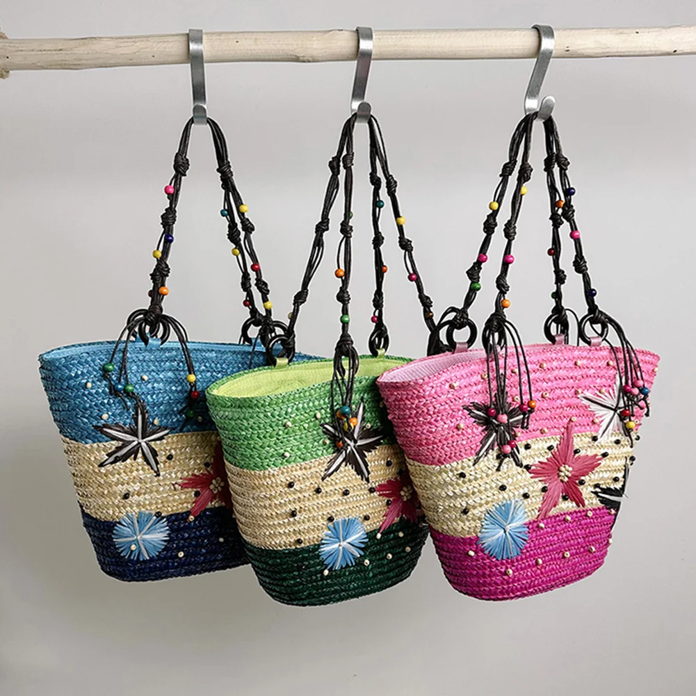 Starfish Women Tote Bags Hand-embroidered Beaded Bohemian Straw Bag Summer Casual Simple Elegant for Travel Vacation
Starfish Women Tote Bags Hand-embroidered Beaded Bohemian Straw Bag Summer Casual Simple Elegant for Travel Vacation
