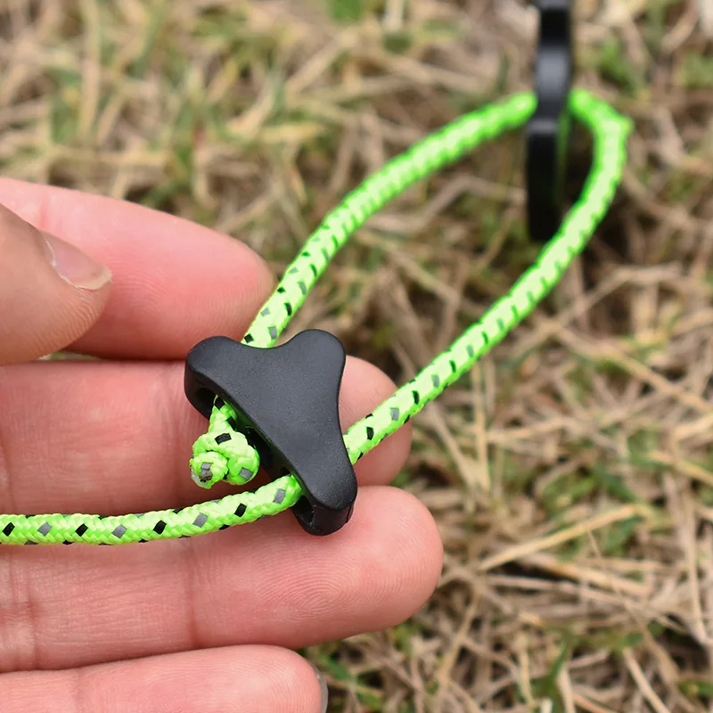 

10/20pcs Tent Rope Fastener Adjuster Outdoor Camping Triangle Non-Slip Hiking Rope Buckles Stopper Tools Adjust Rope Accessories
