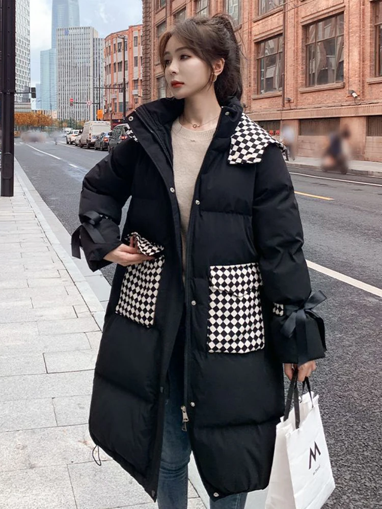 KBAT Patchwork Parka Sonw Coat Women's 2023 Fashion Thicken Winter Hooded Loose Long Jacket Female Windproof Warm Outwear
KBAT Patchwork Parka Sonw Coat Women's 2023 Fashion Thicken Winter Hooded Loose Long Jacket Female Windproof Warm Outwear