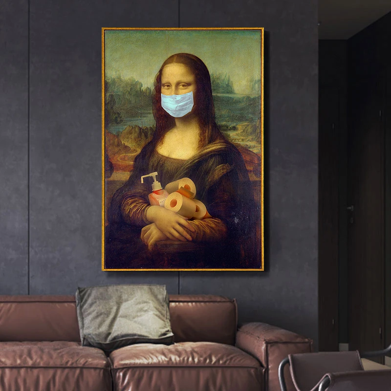 Canvas Painting Funny Mona Lisa Posters Picture Portrait Print Wall Art Pictures for Corridor Bar Living Room Home Decor Cuadros
Canvas Painting Funny Mona Lisa Posters Picture Portrait Print Wall Art Pictures for Corridor Bar Living Room Home Decor Cuadros