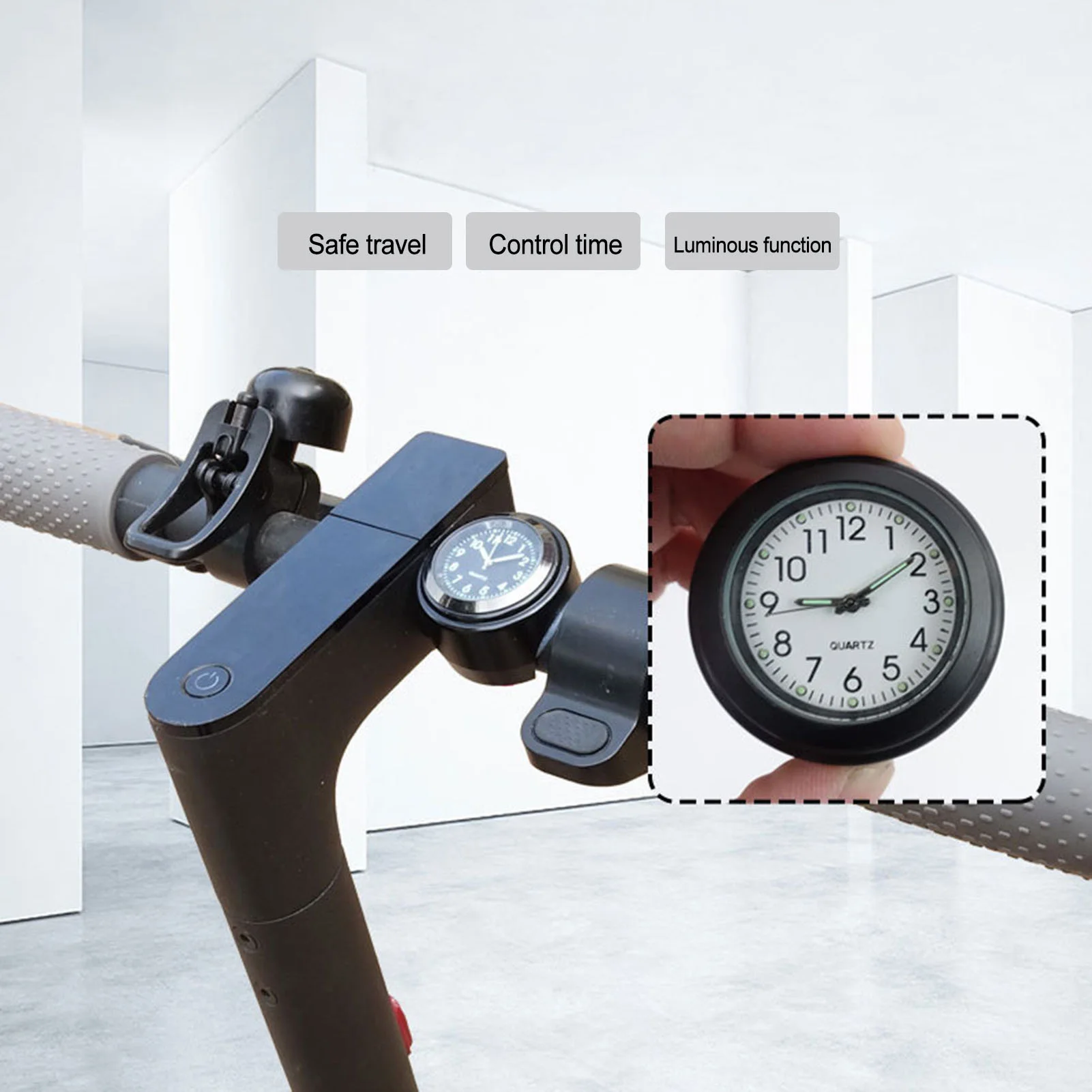 Waterproof Bike Clock Mini Digital Clock Motorcycle Clock With Non-Slip Mat Scooter Luminous Watch For Accesorios Patinete M365
Waterproof Bike Clock Mini Digital Clock Motorcycle Clock With Non-Slip Mat Scooter Luminous Watch For Accesorios Patinete M365