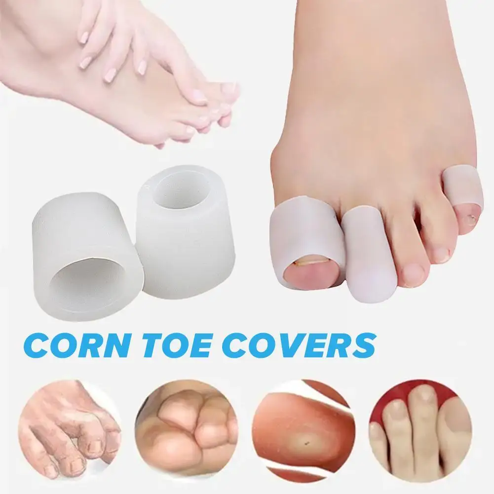 

Silicone Toe Tube Corn Blisters Callus Care Relief Correction Brace Toe Finger Hammer Toe Protector Cover Pain Bunion Gel G7V7