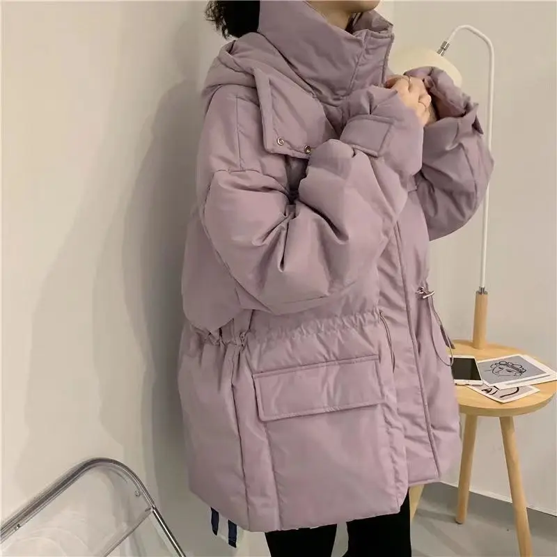Winter White Duck Down Jacket Women Hooded Loose Thick Warmth Coat Hooded with A Belt Long Casual Parkas Female Overwear L115
Winter White Duck Down Jacket Women Hooded Loose Thick Warmth Coat Hooded with A Belt Long Casual Parkas Female Overwear L115