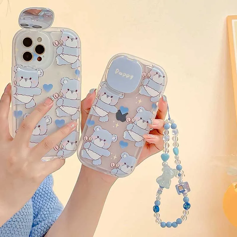 Lovely Bear Bracelet Pendant Mirror Camera Protection For Iphone XR 12ProMax 11 12 13 Pro Max XSMAX 13Pro Cover Phone Case
Lovely Bear Bracelet Pendant Mirror Camera Protection For Iphone XR 12ProMax 11 12 13 Pro Max XSMAX 13Pro Cover Phone Case