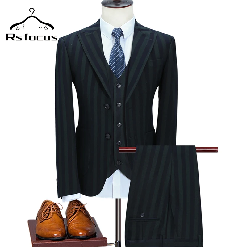Rsfocus Mens Dark Green Striped Suit 2022 Autumn Slim Fit Suit For Man Stylish Groom Wedding Suits 5XL (Jacket+Pants+Vest) TZ005
Rsfocus Mens Dark Green Striped Suit 2022 Autumn Slim Fit Suit For Man Stylish Groom Wedding Suits 5XL (Jacket+Pants+Vest) TZ005