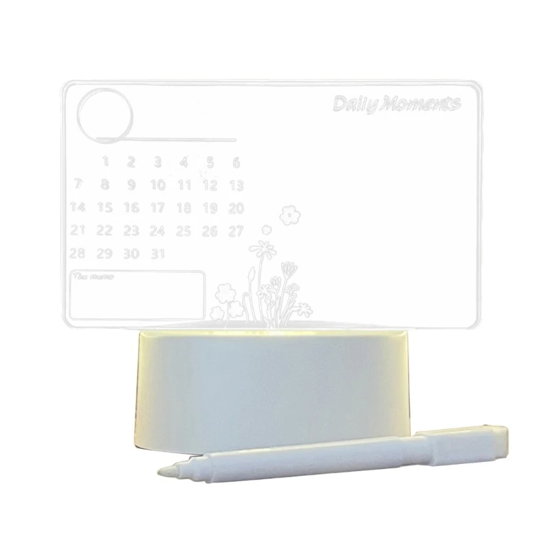 Erasable Acrylic Calendar Monthly Calendar Planner Desk LED Night Light with Holder Stand Marker Pen Included
Erasable Acrylic Calendar Monthly Calendar Planner Desk LED Night Light with Holder Stand Marker Pen Included