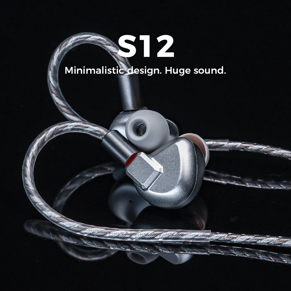 

Letshuoer S12 |14.8mm Planar Magnetic Driver IEM Hi-Fi Earphones with Silver Plated Monocrystalline Copper Cable 3.5mm Headphone