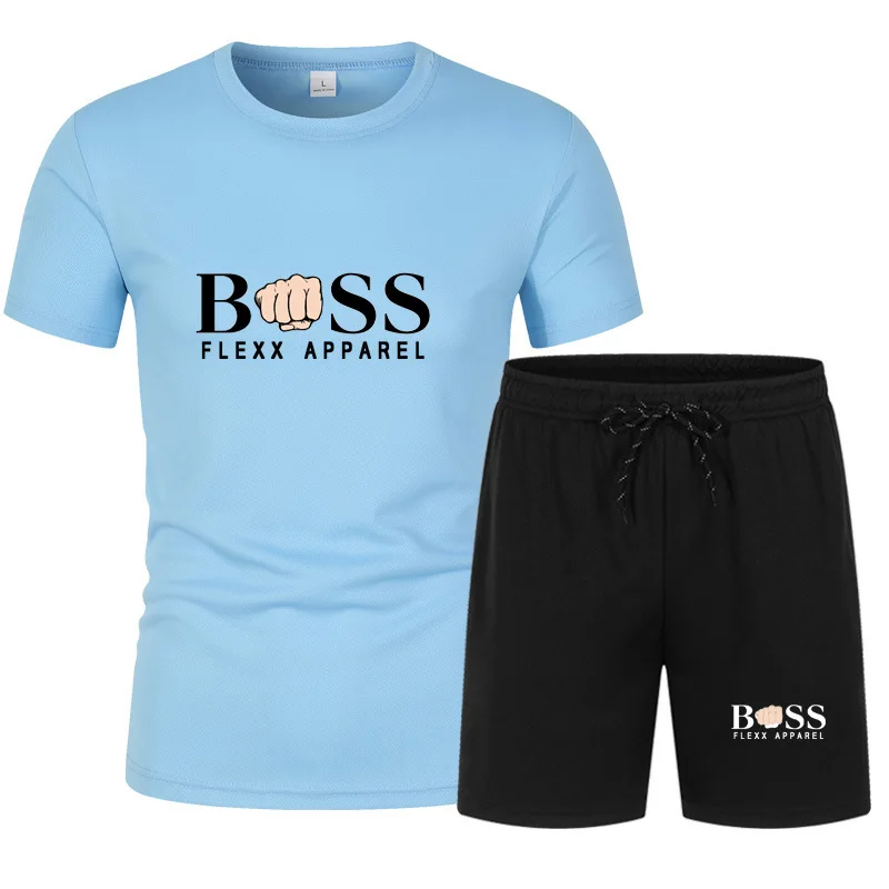 Tracksuit Men's Clothing Summer Men Set Fitness Suit Sporting Suits Short Sleeve Breathable Cotton T Shirt Shorts 2 Piece Set
Tracksuit Men's Clothing Summer Men Set Fitness Suit Sporting Suits Short Sleeve Breathable Cotton T Shirt Shorts 2 Piece Set