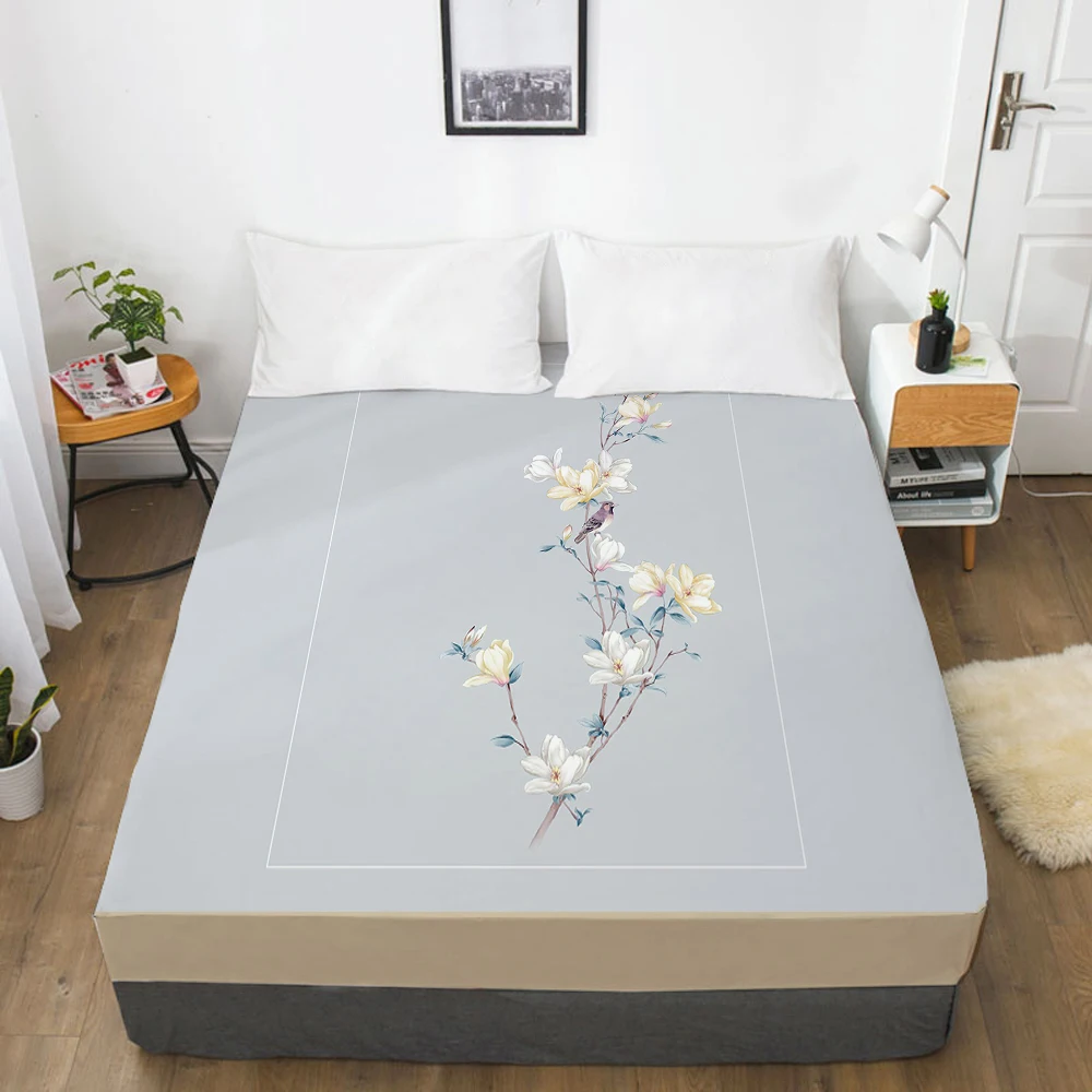 1pc Elastic fitted sheet bed sheet With An Elastic Band Mattress Cover 160x200 220x200 Customizable size Bed cover Flowers grey
1pc Elastic fitted sheet bed sheet With An Elastic Band Mattress Cover 160x200 220x200 Customizable size Bed cover Flowers grey