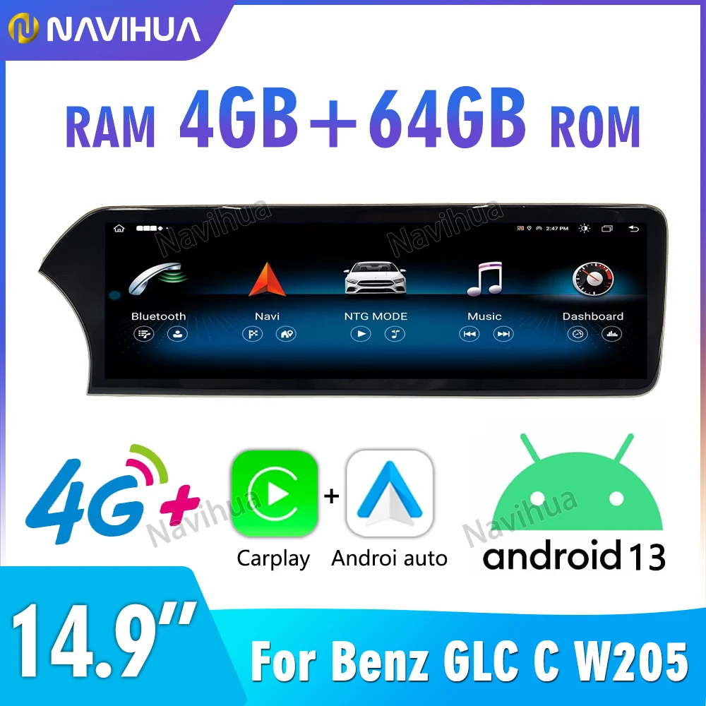 Navihua новый дизайн 14 9 дюймовый сенсорный экран Android автомобильное радио