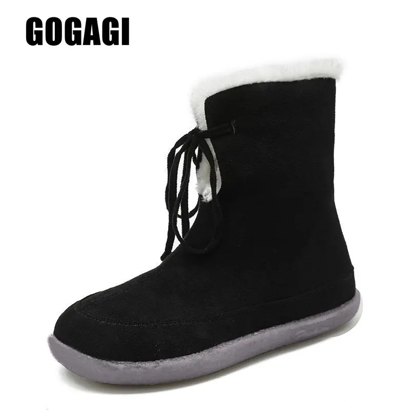 Women Plush Snow Boots Lace Up Solid Womens Mid-Calf Comfortable Shoes Winter Warm Leisure Ladies Outdoor Fashion Bota Feminina
Women Plush Snow Boots Lace Up Solid Womens Mid-Calf Comfortable Shoes Winter Warm Leisure Ladies Outdoor Fashion Bota Feminina